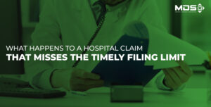 Hospital claim that misses the timely filing limit and the resulting billing deadline.